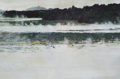 Nebliger Seelandschaft von Karin Bos