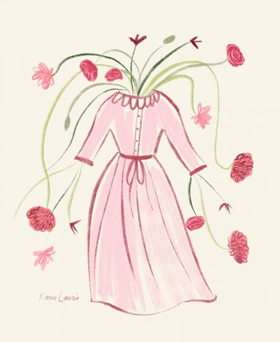 Blühendes Rosa Kleid von Karin Lauria