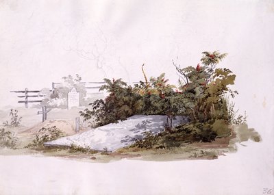 Grab der Brüder in Gnadenhütten von Karl Bodmer