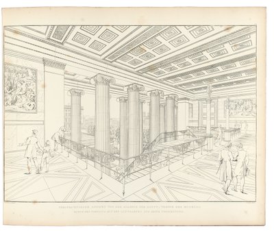 Altes Museum Berlin: Blick auf die Treppe, 1852 von Karl Friedrich Schinkel