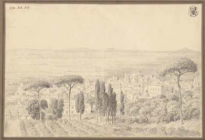 Ansicht auf einen Ort, wohl am Rande von Rom von Karl Friedrich Schinkel