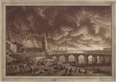 Der Brand von Moskau von Karl Friedrich Schinkel