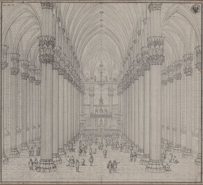 Innenansicht des Doms von Mailand von Karl Friedrich Schinkel