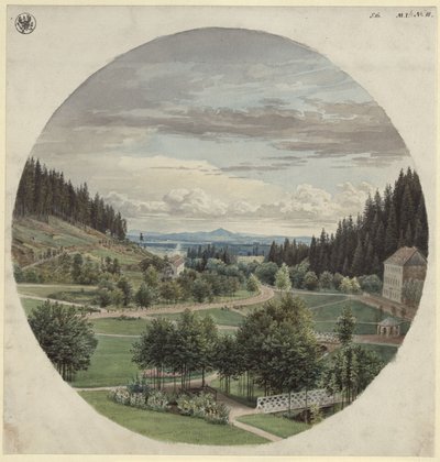 Promenade bei Marienbad von Karl Friedrich Schinkel
