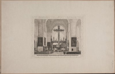 Innenansicht der Kathedrale in Lübeck von Karl Jensen
