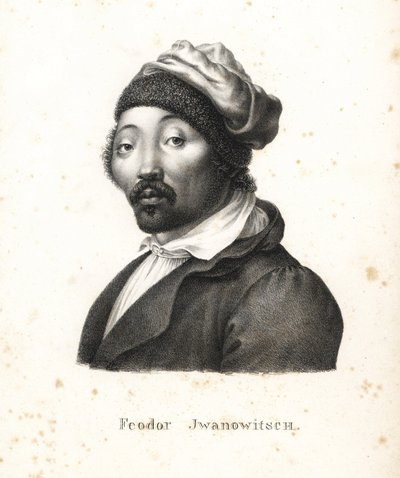 Feodor Jwanowitsch, Kalmücken-Nomade, der von den Russen entführt wurde und später Maler und Kupferstecher wurde von Karl Joseph Brodtmann