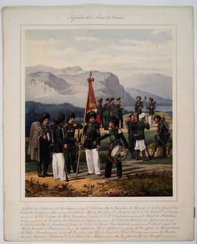 Infanterie der russischen Kaukasusarmee von Karl Karlovich Piratsky