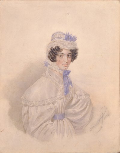 Porträt von Anna Borisowna Bakunina, 1835 von Karl Pavlovich Bryullov