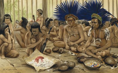 Fest der Toten der Bororo-Indianer Zentralbrasiliens von Karl Von den Steinen