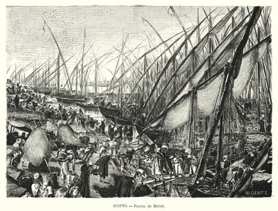Quais am Nil in Bulaq, Kairo, Ägypten von Karl Wilhelm Gentz