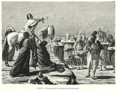 Rekrutierung von Soldaten in die osmanische Armee zur Zeit von Muhammad Ali, Khedive von Ägypten von Karl Wilhelm Gentz