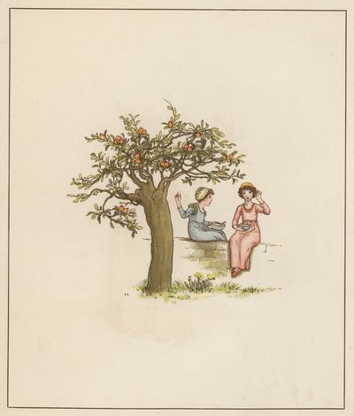 Kate Greenaway Illustration für Der Rattenfänger von Hameln von Robert Browning (Farblithographie) von Kate (after) Greenaway