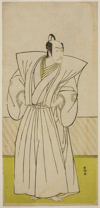 Der Schauspieler Ichikawa Danjuro V als Enya Hangan (?) im Stück Kanadehon Chushin Nagori no Kura (?), aufgeführt im Nakamura-Theater (?) im neunten Monat, 1780 (?) von Katsukawa Shunkо̄
