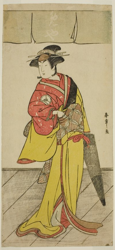 Der Schauspieler Iwai Hanshiro IV als Osuwa im Stück Koi no Yosuga Kanagaki Soga, aufgeführt im Ichimura Theater im vierten Monat, 1789 von Katsukawa Shunsho