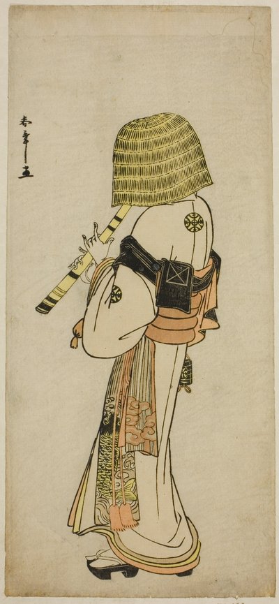 Der Schauspieler Nakamura Nakazo I als Kakogawa Honzo in Komuso-Kleidung im Stück Kanadehon Chushingura, aufgeführt im Ichimura-Theater im siebten Monat, 1783 von Katsukawa Shunsho