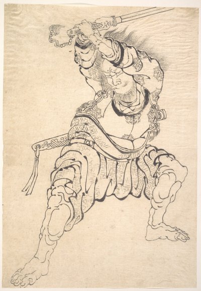 Ein Krieger von Katsushika Hokusai