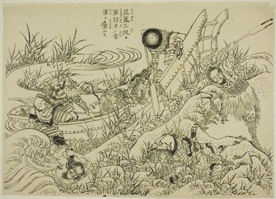 Eine illustrierte neue Ausgabe des Wasserufers (Shinpen Suikogaden) von Katsushika Hokusai