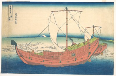 Auf See vor Kazusa, aus der Serie Sechsunddreißig Ansichten des Berges Fuji von Katsushika Hokusai