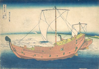 Auf See vor Kazusa, aus der Serie Sechsunddreißig Ansichten des Berges Fuji von Katsushika Hokusai