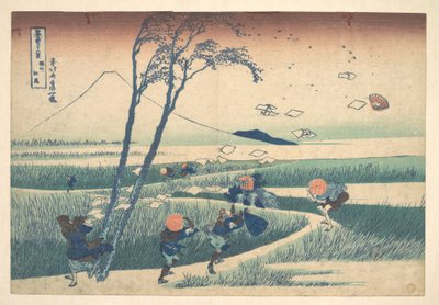 Ejiri in der Provinz Suruga, aus der Serie Sechsunddreißig Ansichten des Berges Fuji von Katsushika Hokusai