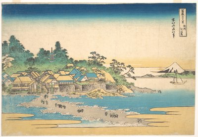 Enoshima in der Provinz Sagami, aus der Serie Sechsunddreißig Ansichten des Berges Fuji von Katsushika Hokusai