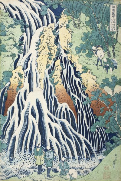Wasserfälle von Kirifuri am Berg Kurokami, Provinz Shimotsuke von Katsushika Hokusai