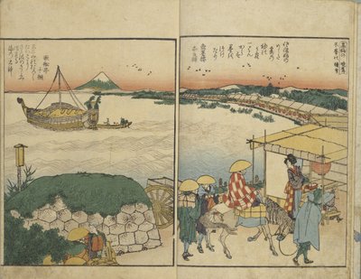 Illustriertes Buch der Ansichten von beiden Ufern des Sumida-Flusses von Katsushika Hokusai