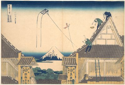 Mitsui-Laden in Surugachō in Edo, aus der Serie Sechsunddreißig Ansichten des Berges Fuji von Katsushika Hokusai