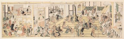 Neujahrstag im Ōgiya-Bordell, Yoshiwara von Katsushika Hokusai