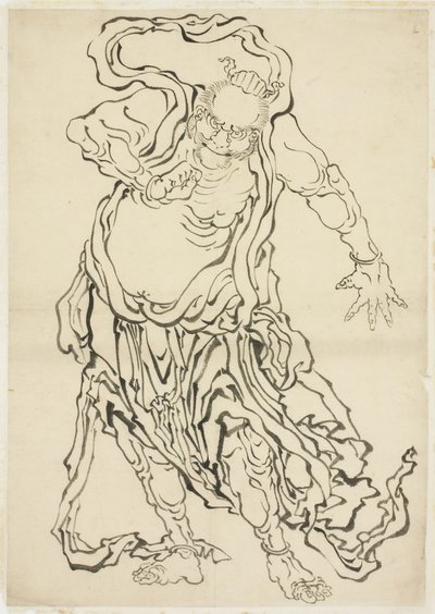 Einer der Nio (Ein Wächter) von Katsushika Hokusai