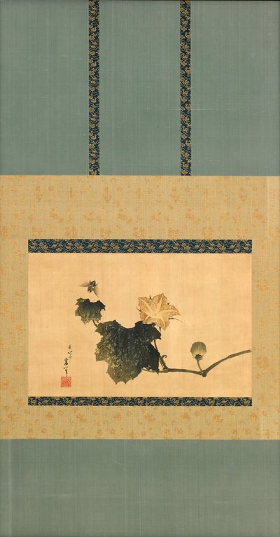 Kürbis und Rebe und Pferdefliege, Edo-Periode, ca. 1825 von Katsushika Hokusai