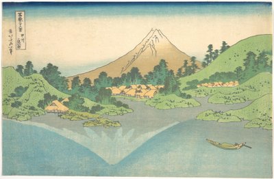 Spiegelung im See bei Misaka in der Provinz Kai, aus der Serie Sechsunddreißig Ansichten des Berges Fuji von Katsushika Hokusai
