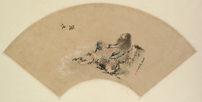 Risshi am Meer, Vögel beobachtend, späte 1700er bis 1849 von Katsushika Hokusai