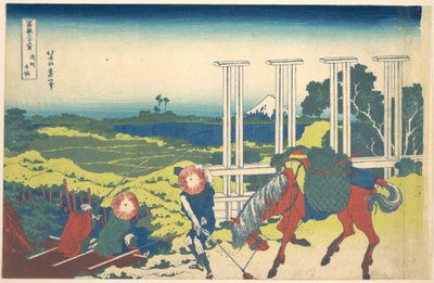 Senju in der Provinz Musashi, aus der Serie Sechsunddreißig Ansichten des Berges Fuji von Katsushika Hokusai