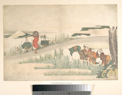 Frühling in den Reisfeldern von Katsushika Hokusai