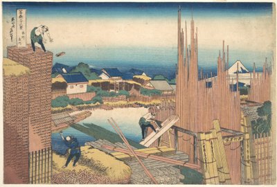 Tatekawa in Honjō, aus der Serie Sechsunddreißig Ansichten des Berges Fuji von Katsushika Hokusai