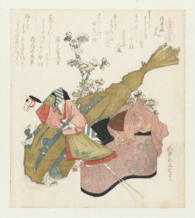 Tempelbesuch während des Hatsuuma-Festes von Katsushika Hokusai