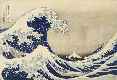 Die große Welle vor Kanagawa, um 1830 (Holzschnitt) von Katsushika Hokusai