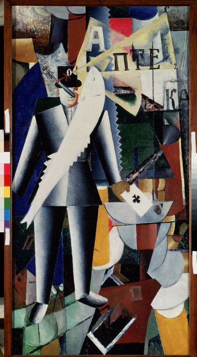 Flieger. Gemälde von Kasimir Malevich (1878-1935), Öl auf Leinwand von Kazimir Severinovich Malevich