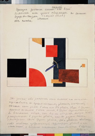 Das Prinzip der Wandmalerei von Kazimir Severinovich Malevich