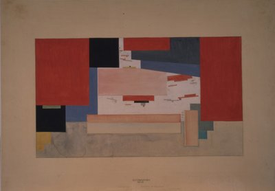Suprematismus. Skizze für einen Theater-Vorhang von Kazimir Severinovich Malevich