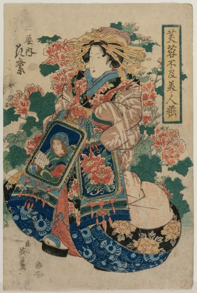 Die Kurtisane Hanamurasaki von Tsuchiya..., frühe oder mittlere 1830er Jahre von Keisai Eisen