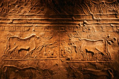Relief aus dem Grab von Meryre (Merera), Hohepriester des Aten in Akhetaten, 2001 (Foto) von Kenneth Garrett