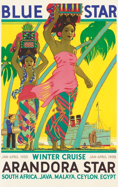 Plakat, das das Kreuzfahrtschiff 