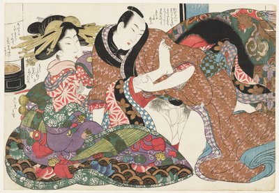 Yoshiwara Kurtisane, aus Selections from the Brocade Quarter (E-awase kingaishō) von Kikukawa Eizan