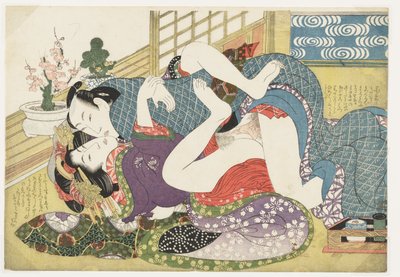 Junge Liebende am Neujahr, aus Selections from the Brocade Quarter von Kikukawa Eizan