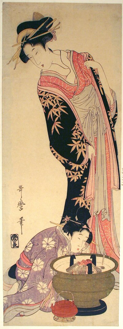 Eine Kurtisane und ihre Begleiterin von Kitagawa Utamaro