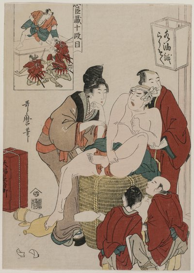 Chushingura: Akt X des Schatzhauses der Loyalität von Kitagawa Utamaro