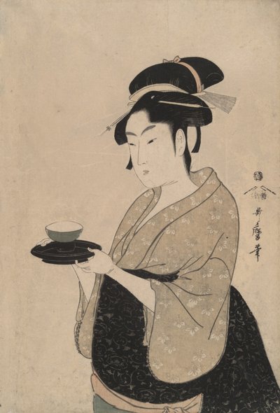 Okita, ein Teehausmädchen von Kitagawa Utamaro