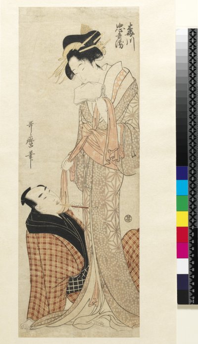 Umegawa und Chūbei von Kitagawa Utamaro